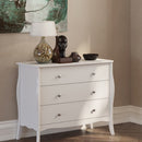 Baroque White Finish 3 Drawer Wide Chest by Lavishway | Chest Of Drawer