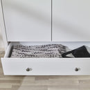 Baroque 2 Door & 1 Drawer White Wardrobe