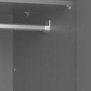 Baroque 2 Door & 1 Drawer Grey Wardrobe by Lavishway | Wardrobe