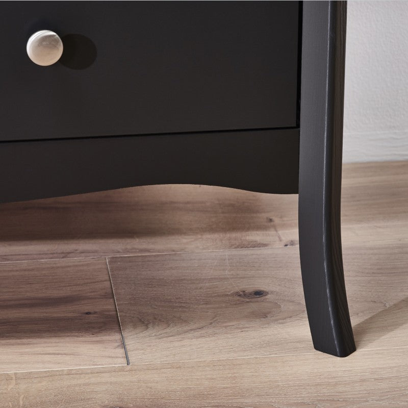 Baroque 3 Door & 2 Drawer Black Wardrobe by Lavishway | Wardrobe