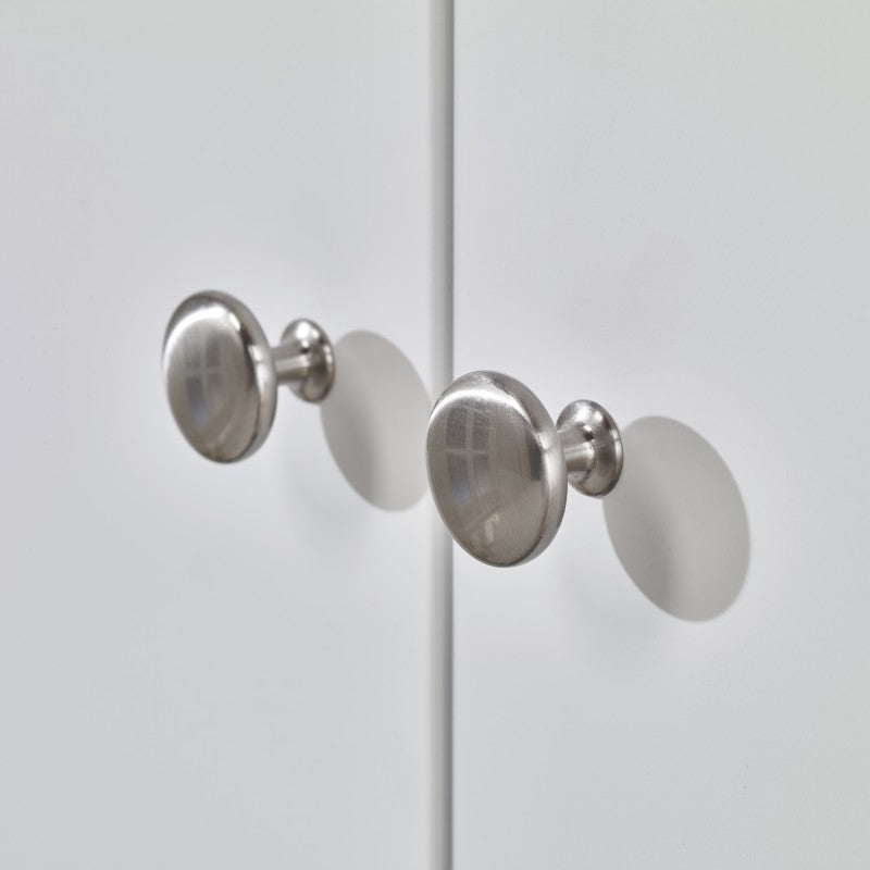 Baroque 3 Door & 2 Drawer White Wardrobe by Lavishway | Wardrobe