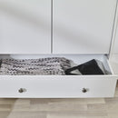 Baroque 3 Door & 2 Drawer White Wardrobe by Lavishway | Wardrobe