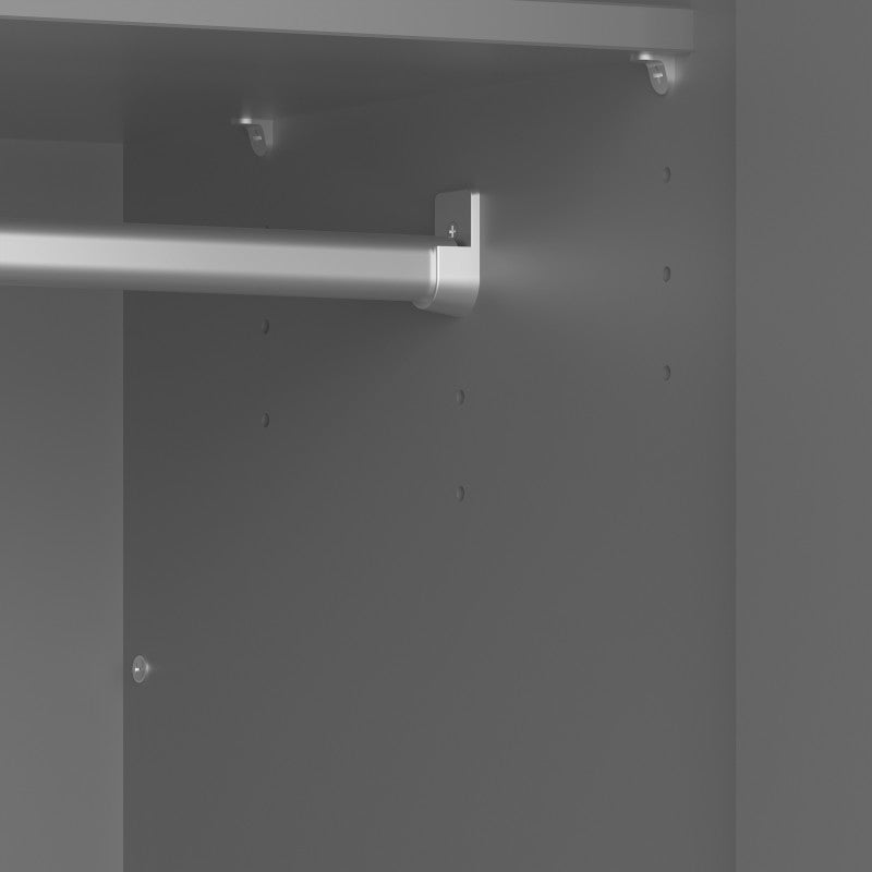 Baroque 3 Door & 2 Drawer Grey Wardrobe by Lavishway | Wardrobe