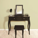 Baroque Black Finish 1 Drawer Dressing Table by Lavishway | Dressing Tables