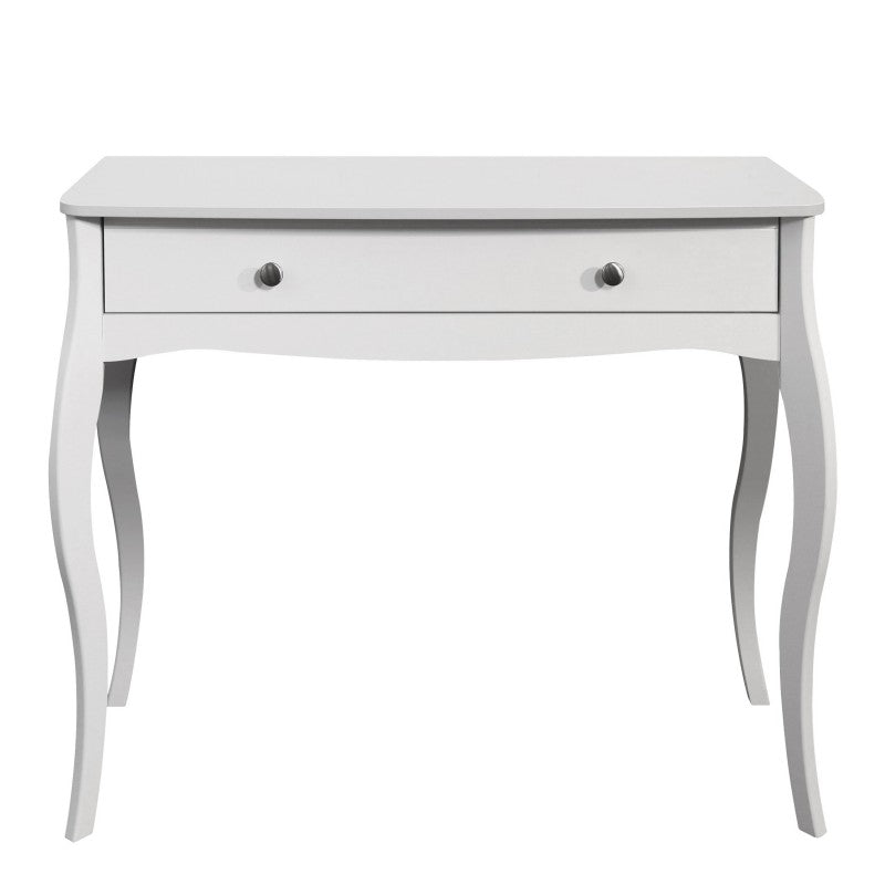 Baroque White Finish 1 Drawer Dressing Table by Lavishway | Dressing Tables