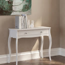 Baroque White Finish 1 Drawer Dressing Table by Lavishway | Dressing Tables