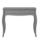 Baroque Grey Finish 1 Drawer Dressing Table by Lavishway | Dressing Tables