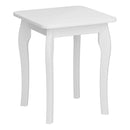 Baroque White Finish Dressing Table Stool by Lavishway | Dressing Table Stools