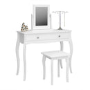 Baroque White Finish Dressing Table Stool by Lavishway | Dressing Table Stools