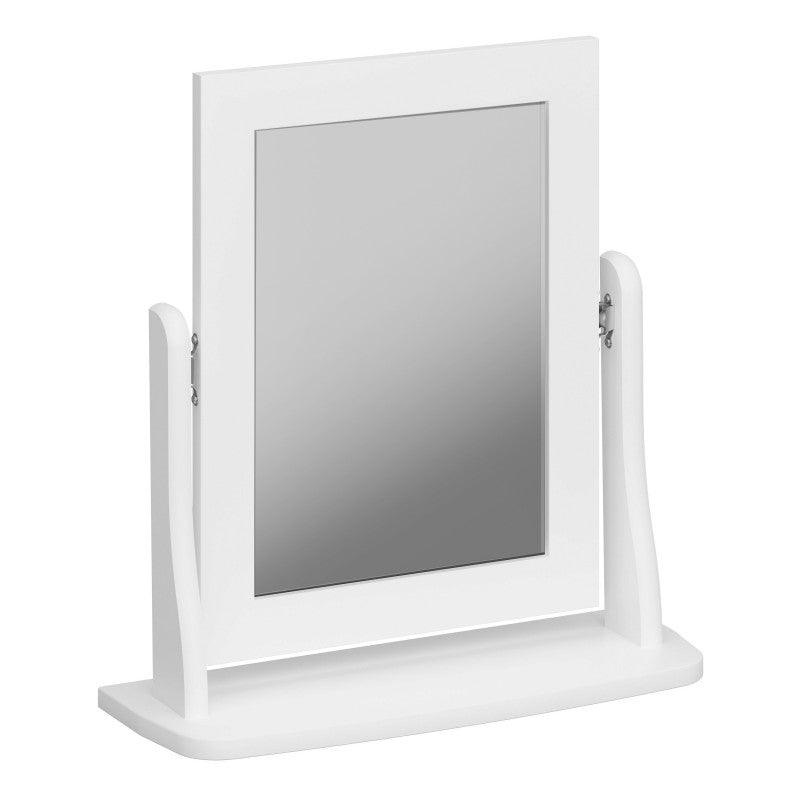 Baroque White Finish Dressing Table Mirror by Lavishway | Table Mirrors