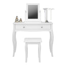 Baroque White Finish Dressing Table Mirror by Lavishway | Table Mirrors