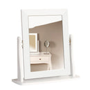 Baroque White Finish Dressing Table Mirror by Lavishway | Table Mirrors