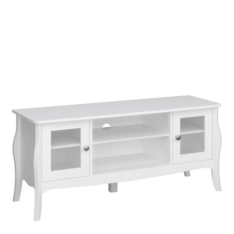 Baroque 2 Door 2 Open Shelves Narrow TV Unit by Lavishway | TV Units Cabinets