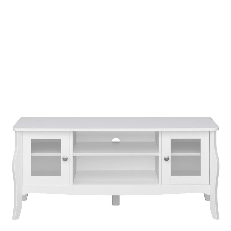 Baroque 2 Door 2 Open Shelves Narrow TV Unit by Lavishway | TV Units Cabinets