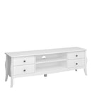 Baroque 4 Drawer 2 Open Shelves Wide TV Unit by Lavishway | TV Units Cabinets