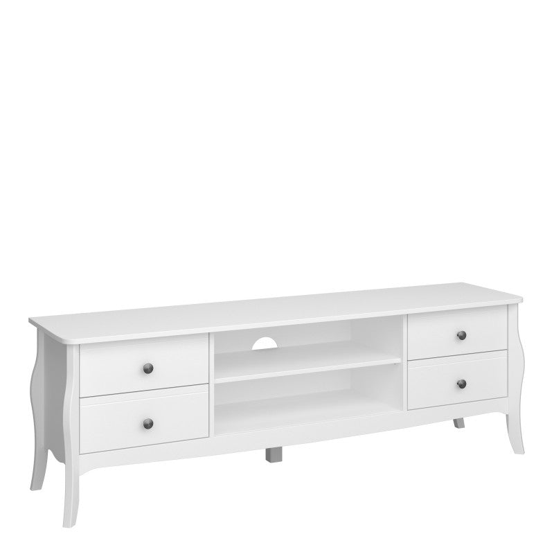 Baroque 4 Drawer 2 Open Shelves Wide TV Unit by Lavishway | TV Units Cabinets