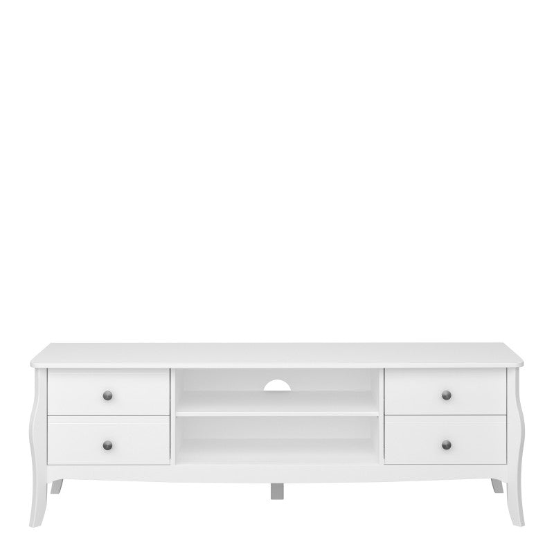 Baroque 4 Drawer 2 Open Shelves Wide TV Unit by Lavishway | TV Units Cabinets