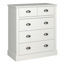 Sandringham Off White 2 Over 3 Drawer Chest by Lavishway | Chest Of Drawers