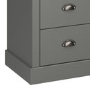 Sandringham Grey 2 Over 4 Drawer Chest by Lavishway | Chest Of Drawers