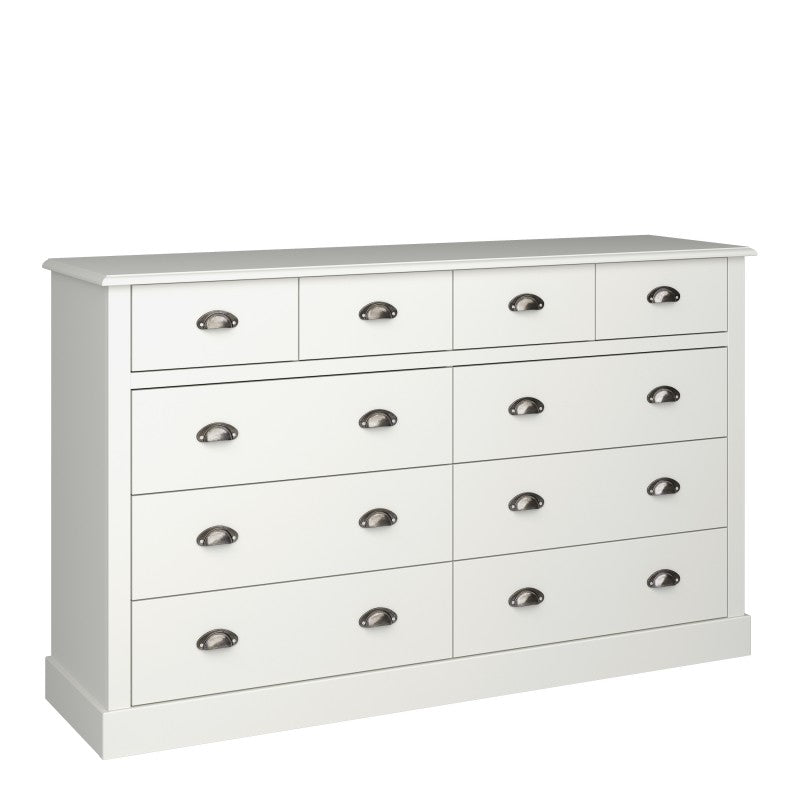 Sandringham Off White 4 Over 6 Drawer Chest | Lavishway UK