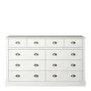 Sandringham Off White 4 Over 6 Drawer Chest by Lavishway | Chest Of Drawers