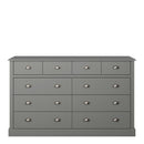 Sandringham Grey 4 Over 6 Drawer Chest by Lavishway | Chest Of Drawers