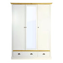 Sandringham White 3 Door 2 Drawer Wardrobe by Lavishway | Wardrobe