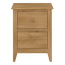 Heston Solid Pine 2 Drawer Bedside Table by Lavishway | Bedside Tables