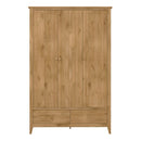 Heston Solid Pine 3 Door 2 Drawer Wardrobe by Lavishway | Wardrobe