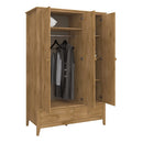 Heston Solid Pine 3 Door 2 Drawer Wardrobe by Lavishway | Wardrobe