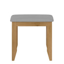 Heston Solid Pine Grey Fabric Top Stool by Lavishway | Dressing Table Stools