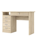 Function Plus Oak Finish 5 Drawers Desk by Lavishway | Desk Pedestals-29591