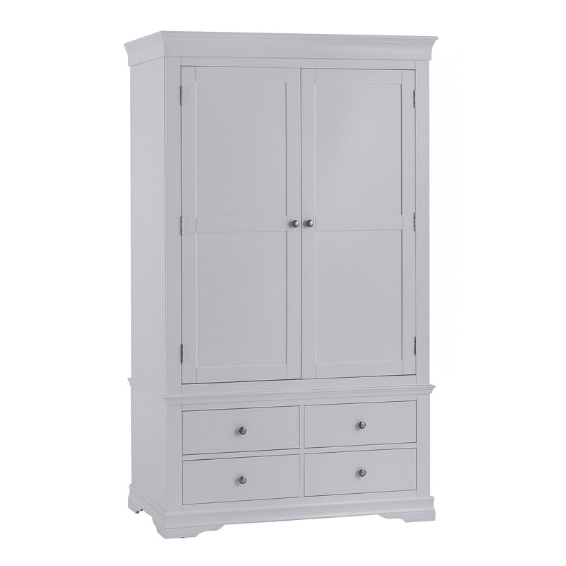 Swallow 4 Drawers Wardrobe in Grey by Lavishway | Wardrobe-31585