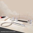 5 Piece Chrome Finished Bathtub Tap Set by Lavishway | Bathtub Faucets-49279