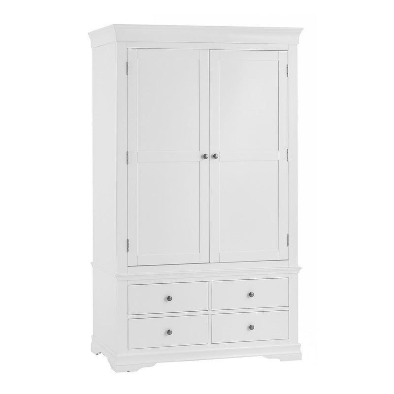 Swallow White 2 Doors and 4 Drawers Wardrobe by Lavishway | Wardrobe-31569