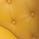 Rocco Leather Yellow Office Chair by Lavishway | Leather Chairs-37534