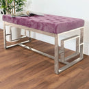 Upholstered Velvet Blush Seat Bench by Lavishway | Benches & Storage Benches-41599