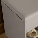Wooden Grey Shoe Storage Cabinet With Seating by Lavishway | Shoe Cabinets-39027