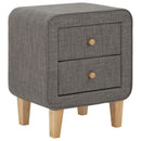 Round Edges Bedside Table - Grey by Lavishway | Bedside Tables-43480