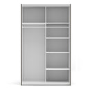 Verona Oak Finish Sliding Wardrobe by Lavishway | Wardrobe-33297