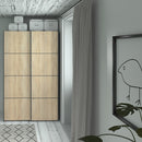 Verona Oak Finish Sliding Wardrobe by Lavishway | Wardrobe-33321