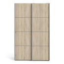 Verona Oak Finish Sliding Wardrobe by Lavishway | Wardrobe-33347