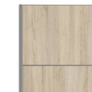 Verona Oak Finish Sliding Wardrobe by Lavishway | Wardrobe-33346