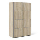 Verona Oak Finish Sliding Wardrobe by Lavishway | Wardrobe-33303