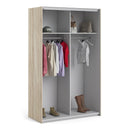 Verona Oak Finish Sliding Wardrobe by Lavishway | Wardrobe-33307
