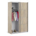 Verona Oak Finish Sliding Wardrobe by Lavishway | Wardrobe-33312