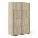 Verona Oak Finish Sliding Wardrobe by Lavishway | Wardrobe-33313