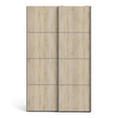 Verona Oak Finish Sliding Wardrobe by Lavishway | Wardrobe-33311
