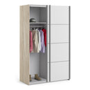 Verona Oak Finish Sliding Wardrobe by Lavishway | Wardrobe-33382