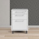 Prima White 3 Drawers Filing Cabinet by Lavishway | Filing Cabinets-28698